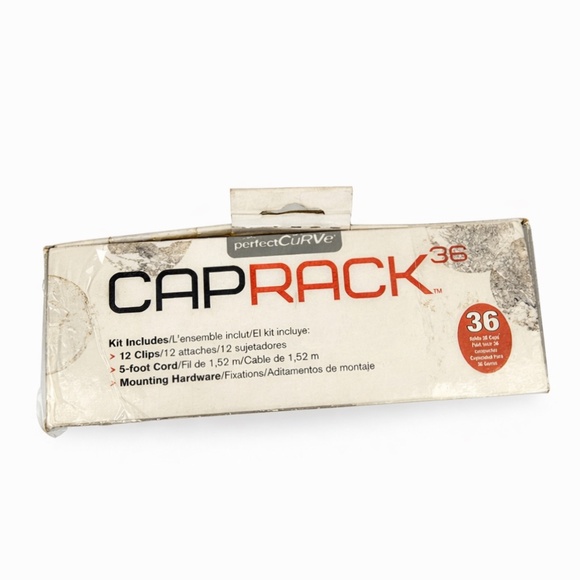 Perfect Curve CapRack 36 Hat Organizer Over Door Closet Cap Holder - Picture 7 of 9